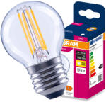 OSRAM LED izzó E27 gömb P45 1.1W = 10W 100lm 2700K 300° Filament VALUE Osram (4099854568497)