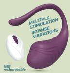 Crushious Ou Vibrator Tamago cu Telecomanda, 9 Vibratii, Silicon, USB, Purple Vibrator