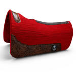  Cayuse Beauty2 Piros Merino Nemez Western Nyeregalátét