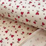  Szabadidő anyag fésült Hearts fuchsia SIMPLY NATURAL