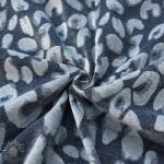  JEANS DENIM VELVET JACQUARD Animal skin jeans