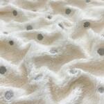  Sherpa SOFT EMBROIDERY Dots silver