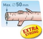 Extol Ágvágó olló; 930 mm, rávágó, áttételes, tapadásmentes él, max. 50 mm vágás, acél penge, trapéz nyél, gumírozott foganty (8873321)