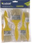 Extol Craft Ecset készlet, 5db, fanyelű; 0, 5", 1", 1, 5", 2", 2, 5", vastagság: 1 cm (9153)