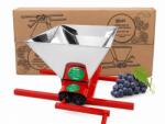 DDT Zdrobitor manual de struguri DDT, Cuva inox 25 l, Capacitate 300 kg h, Culoare rosie (DW-DDT-1018)