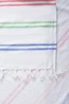 Brius Prosop Brius Plaja Lux 100x180, Bumbac 100% de tip frotir, Super absorbante, Alb cu dungi color (BB5942632020450RIZ) Prosop