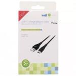 Well Cablu USB Type C tata - USB 2.0 tata 1.2m negru rezistent la indoiri Prime Well (14410)