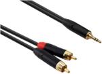 REDS MUSIC Cablu Audio Jack 3, 5mm la RCA x2 15m Negru REDS MUSIC AU16150BX (AU16150BX)