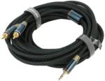 Vention Cablu audio Jack 3, 5mm - RCA x2 8m aurit negru (BCSGK)