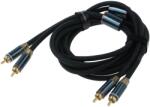 Vention Cablu RCA mufă x2 3m cu placare aurit negru (BCUGI)