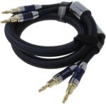 Vention Cablu banană mufă x2, 1m, aurit negru (BLBLF)