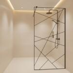  Paravan de dus Walk-In SASKATCHEWAN 70x195 cm, sticla 8 mm, negru mat (AT1CT-IM1P-WK1N-PB04/7X)
