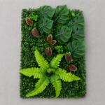  Panou gard viu artificial cu frunze Mix Monstera, 40x60 cm, verde (AT1CT-IM1P-PL1D-ME25269/6)