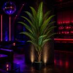  Palmier artificial regal cu ghiveci, 220 cm, 18 frunze, verde (AT1CT-IM1P-PL1D-DWK202)