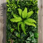  Panou Gard Viu Artificial cu Frunze Mixte, Verde, 40 x 60 cm (AT1CT-IM1P-PL1D-ME25269/8)
