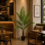  Palmier Kentia artificial 180 cm cu 10 frunze elegante si ghiveci (AT1CT-IM1P-PL1D-XWY108)