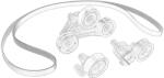 VOLVO Set Curea Accesorii Transmisie cu Intinzator Volvo S60 Ii S60 Iii S90 Ii V60 I V60 Ii V90 Ii XC60 I XC60 Ii XC90 Ii (32213657)