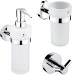Nimco Unix - Fürdőszobai kiegészítő készlet, matt üveg/króm UN set-31W-26 (UN set-31W-26)