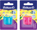 Pelikan Ascutitoare plastic dubla cu container Pelikan, blister, Culori asortate (700429)