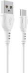 BOROFONE Cablu de date Borofone BX51, USB-A male - micro USB male, 1 m, White (6931474743923)