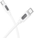BOROFONE Cablu de date Borofone BX106, USB-C male - USB-C male, 1 m, White (6941991116919) - flax