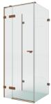NEW TRENDY Eventa Copper Brushed cabină de duș 100x80 cm dreptunghiular cupru periat/sticlă transparentă EXK-8139 (EXK8139)