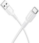 BOROFONE Cablu de date Borofone BX116, USB-A male - USB-C male, 1 m, White (6941991119811)