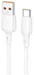 BOROFONE Cablu de date Borofone BX93, USB-A male - USB-C male, 1 m, White (6941991103186) - flax