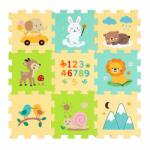 Petite&mars Puzzle de podea pliabil Nexli 6 buc, Forest Friends (AGS960131)