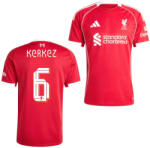  Liverpool mez felső felnőtt Adidas Home 2025/26 KERKEZ 6 (saját betűtípus)