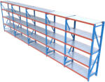 HD Regal FLEX300-X905 Salgó polcrendszer KOMPLETT 9 m (250 x 60 cm / 5 polc)
