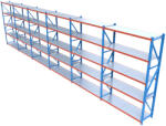 HD Regal FLEX300-W1205 Salgó polcrendszer KOMPLETT 12 m (300 x 60 cm / 5 polc)