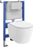 Mexen Carmen set incastrat WC cadru pneumatic Tex Air XS-F cu vas de WC și capac cu închidere lentă, alb - 610830880300A (610830880300A)