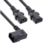 InLine Cablu alimentare C14 la 2 x C13 unghi/drept 1m Negru, InLine IL16633B (IL16633B)