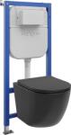 Mexen Lena set WC încastrat suport pneumatic Tex Air E cu vas WC și capac cu închidere lentă, negru mat - 610930221085A (610930221085A)