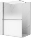 Mexen Kioto+ perete de duș cu raft Walk-in 120 x 200 cm, ombre alb 8 mm, gun metal - 800-120-121-95-86 (800-120-121-95-86)