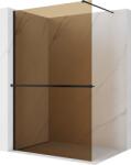 Mexen Kioto+ perete de duș cu raft Walk-in 110 x 200 cm, bronz 8 mm, negru - 800-110-121-70-32 (800-110-121-70-32)