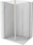 Mexen Mist L cabina de duș pentagonală asimetrică batantă 100 x 90 cm transparent nichel periat - 8A8L-100-090-97-00 (8A8L-100-090-97-00)