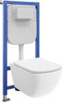 Mexen Timo set încastrat WC cu cadru pneumatic Tex Air E cu vas WC Tornado și capac cu închidere lentă, alb - 610930650200TA (610930650200TA)