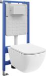 Mexen Timo set încastrat WC suport pneumatic Tex Air Slim cu vas WC Tornado și capac cu închidere lentă, alb (610030650200TA)