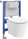 Mexen Rico set incastrat WC cadru pneumatic Tex Air XS-F cu vas WC și capac cu închidere lentă, alb - 610830724000A (610830724000A)