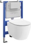 Mexen Carmen set încastrat WC cadru pneumatic Tex Air XS-F cu vas WC și capac cu închidere lentă, alb - 610830884000A (610830884000A)
