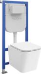 Mexen Teo set incastrat WC cadru pneumatic Tex Air E cu vas WC Tornado și capac cu închidere lentă, alb - 610930850600TA (610930850600TA)