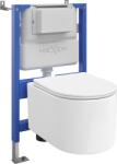 Mexen Sofia set îngropat WC cadru pneumatic Tex Air XS-F cu vas WC Tornado și capac cu coborâre lentă, alb - 610830540300TA (610830540300TA)