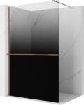 Mexen Kioto+ perete de duș cu raft Walk-in 80 x 200 cm, ombre negru 8 mm, aur roz - 800-080-121-60-76 (800-080-121-60-76)