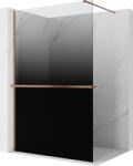 Mexen Kioto+ perete de duș cu poliță Walk-in 100 x 200 cm, ombre negru 8 mm, cupru periat - 800-100-121-65-76 (800-100-121-65-76)