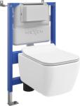 Mexen Stella set încastrat WC cu cadru pneumatic Tex Air XS-F cu vas WC și capac cu închidere lentă, alb - 610830680800A (610830680800A)