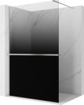 Mexen Kioto+ zuhanyfal polccal Walk-in 150 x 200 cm, fekete ombre 8 mm, szálcsiszolt nikkel - 800-150-121-97-76 (800-150-121-97-76)