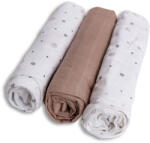 BABYMATEX Bambusz textilpelenka 70x70cm 3db, Csillagok
