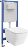Mexen Riva set încastrat WC cadru pneumatic Tex Air Slim cu vas WC Tornado și capac cu închidere lentă, alb - 610030630200TA (610030630200TA)
